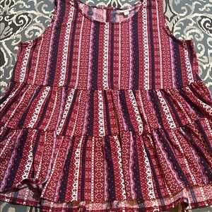 LulaRoe Eliana Tiered Swing Top